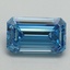1.54 Ct. Fancy Vivid Blue Emerald Lab Grown Diamond