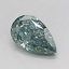 1.02 Ct. Fancy Vivid Green Pear Lab Grown Diamond