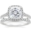 18KW Moissanite Joy Diamond Ring (1/3 ct. tw.) with Bliss Diamond Ring (1/5 ct. tw.), smalltop view