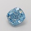 1.04 Ct. Fancy Vivid  Blue Cushion Lab Grown Diamond
