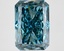6.52 Ct. Fancy Vivid Greenish Blue Radiant Lab Grown Diamond