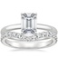 18K White Gold 2mm Comfort Fit Ring with Luxe Flair Diamond Ring (1/3 ct. tw.)