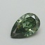 0.53 Ct. Fancy Vivid Green Pear Lab Grown Diamond