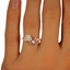 The Verlee Ring, smallzoomed in top view on a hand