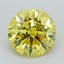 1.27 Ct. Fancy Vivid Yellow Round Lab Grown Diamond