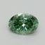 0.52 Ct. Fancy Vivid Green Oval Lab Grown Diamond