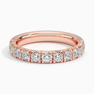 Ellora Half Coverage Diamond Ring (7/8 ct. tw.) in 14K Rose Gold
