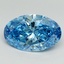3.02 Ct. Fancy Vivid Blue Oval Lab Grown Diamond