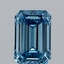 1.06 Ct. Fancy Vivid Blue Emerald Lab Grown Diamond