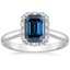 Platinum Lotus Flower Halo Diamond Ring (1/4 ct. tw.), smalltop view