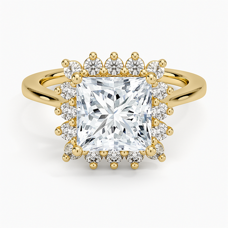 Sunburst Halo Engagement Ring - Brilliant Earth