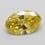 5.00 Ct. Fancy Vivid  Yellow Oval Lab Grown Diamond