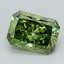 1.01 Ct. Fancy Vivid Green Radiant Lab Grown Diamond