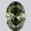 6.56 Ct. Fancy Vivid  Green Oval Lab Grown Diamond
