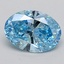 1.50 Ct. Fancy Vivid  Blue Oval Lab Grown Diamond