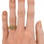 The Juanita Ring, smallzoomed in top view on a hand