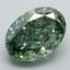 10.81 Ct. Fancy Vivid  Green Oval Lab Grown Diamond