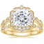 18KY Moissanite Cadenza Halo Diamond Bridal Set (1/4 ct. tw.), smalltop view