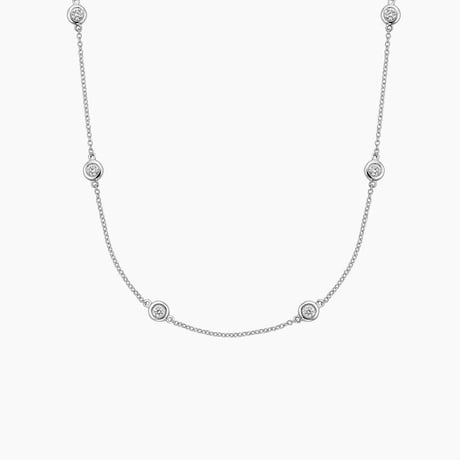 Bezel Strand 18 in. Diamond Necklace (1/2 ct. tw)