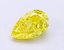 1.13 Ct. Fancy Vivid  Yellow Pear Lab Grown Diamond