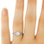 The Maya Ring, smalltop view on a hand