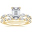 18K Yellow Gold Joelle Diamond Ring (1/3 ct. tw.) with Versailles Diamond Ring (3/8 ct. tw.)