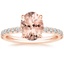 14K Rose Gold Amelie Half-Coverage Diamond Ring, smalltop view