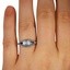The Brileigh Ring, smallzoomed in top view on a hand