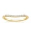 18K Yellow Gold Petite Curved Diamond Ring (1/10 ct. tw.), smalltop view