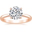 14K Rose Gold Dawn 1.5mm Diamond Ring, smalltop view