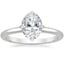 18K White Gold North Star Solitaire Ring, smalltop view