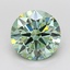 1.88 Ct. Fancy Vivid Green Round Lab Grown Diamond