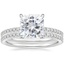 18KW Moissanite Luxe Ballad Perfect Fit Diamond Bridal Set, smalltop view