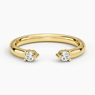 Luxe Wren Diamond Open Ring in 18K Yellow Gold
