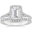 18KW Moissanite Joy Diamond Ring (1/3 ct. tw.) with Bliss Diamond Ring (1/5 ct. tw.), smalltop view