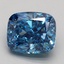 3.01 Ct. Fancy Vivid Blue Cushion Lab Grown Diamond