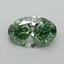 1.05 Ct. Fancy Vivid Pacific Green Oval Lab Grown Diamond