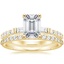 18K Yellow Gold Regency Diamond Ring with Petite Shared Prong Diamond Ring (1/4 ct. tw.)