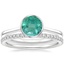 Platinum Petite Luna Bezel Ring with Luxe Ballad Diamond Ring (1/4 ct. tw.)