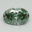 1.60 Ct. Fancy Vivid Green Oval Lab Grown Diamond