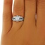 The Kimora Ring, smalltop view on a hand