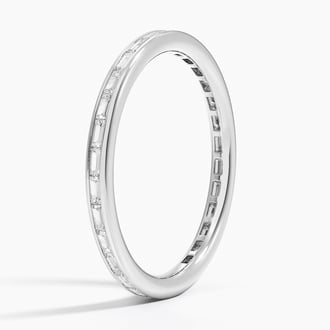 Tabitha Channel Set Baguette Eternity Lab Diamond Ring in Platinum