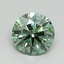 0.93 Ct. Fancy Vivid Green Round Lab Grown Diamond