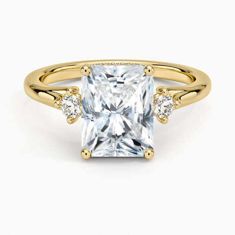 Floating Stone Diamond Engagement Ring