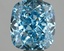 2.03 Ct. Fancy Vivid Blue Cushion Lab Grown Diamond