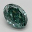 2.66 Ct. Fancy Vivid Green Oval Lab Grown Diamond