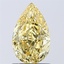 1.00 Ct. Fancy Intense Yellow Pear Lab Grown Diamond