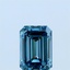 0.57 Ct. Fancy Vivid Blue Emerald Lab Grown Diamond