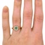 The Cierra Ring, smallzoomed in top view on a hand