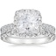 PT Moissanite Luxe Sienna Halo Diamond Bridal Set (1 3/8 ct. tw.), smalltop view